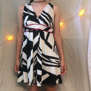 JFW Black White Cocktail Dress